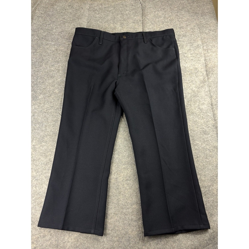 Vintage Wrangler Western Cowboy Black Talon Zipper Dress Slacks Men's 42x30